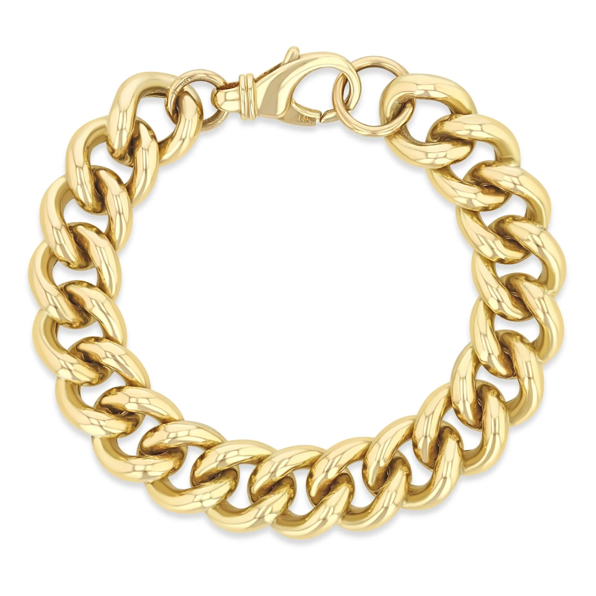 14k XXL Thick Link Curb Chain Bracelet