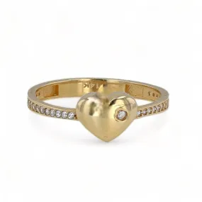 14K Yellow gold heart ring-226445