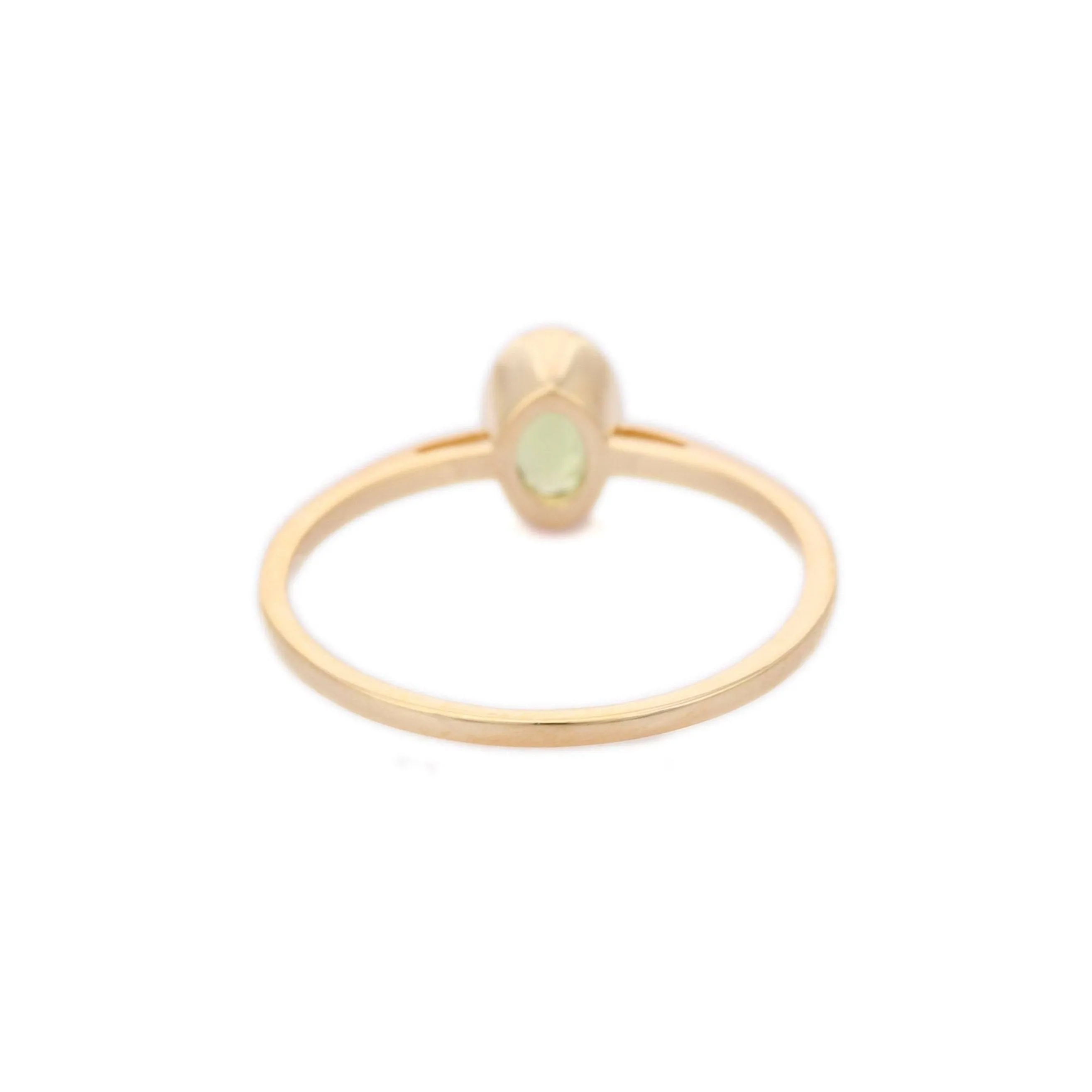 14K Yellow Gold Peridot Ring