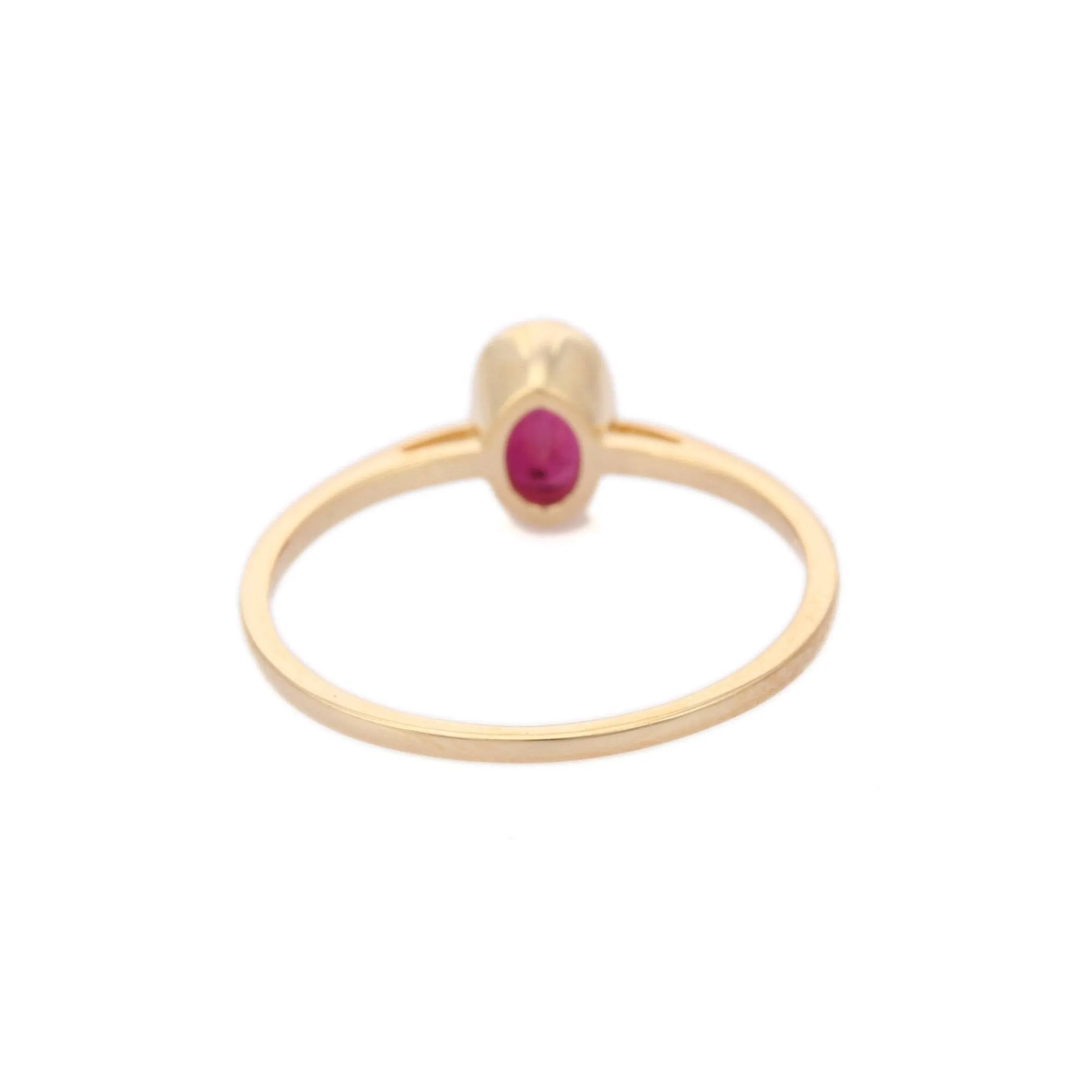 14K Yellow Gold Ruby Ring