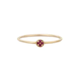 14K Yellow Gold Ruby Ring