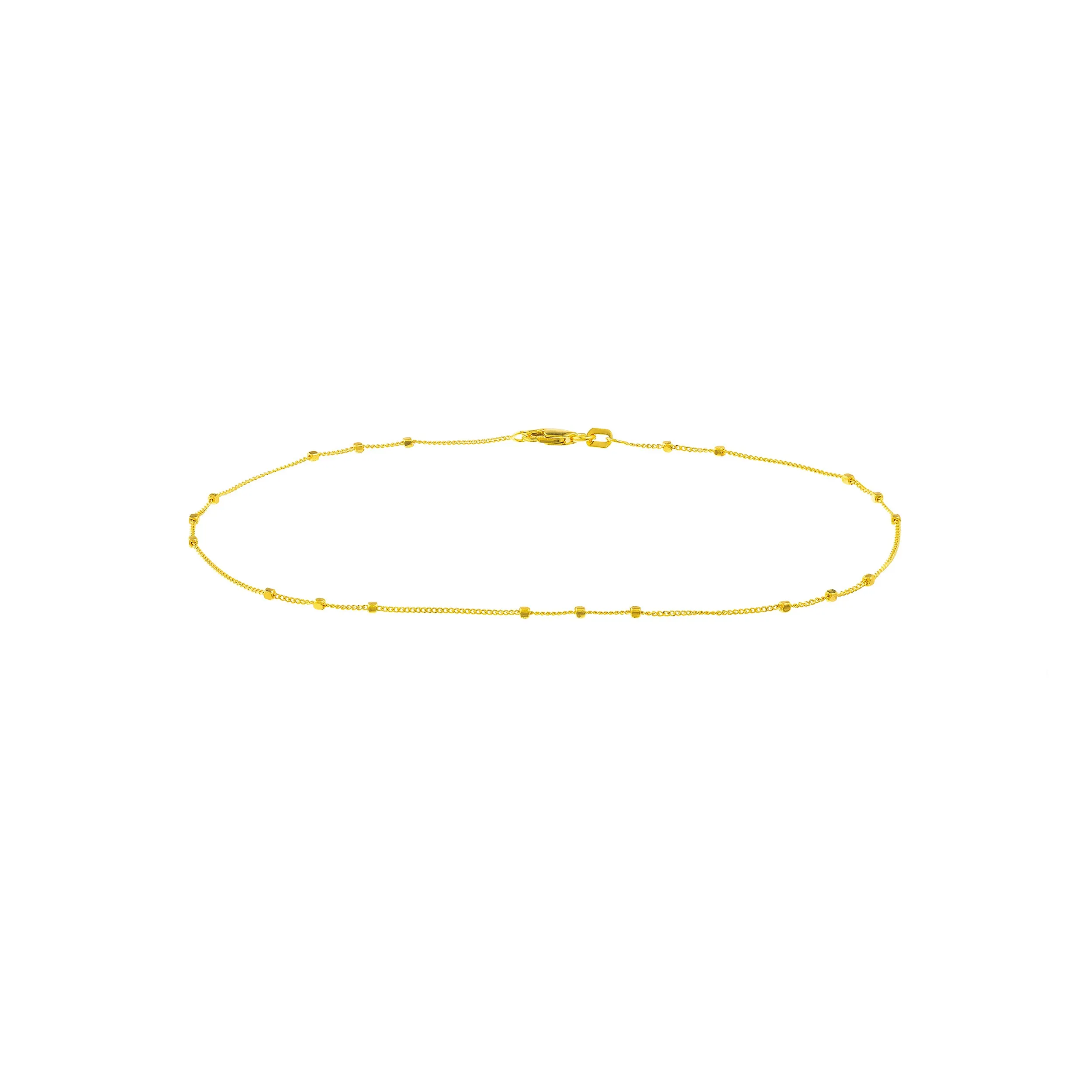 14K Yellow Gold Simple Anklet