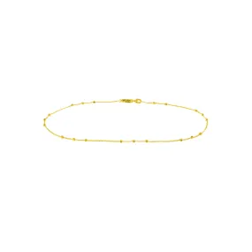 14K Yellow Gold Simple Anklet