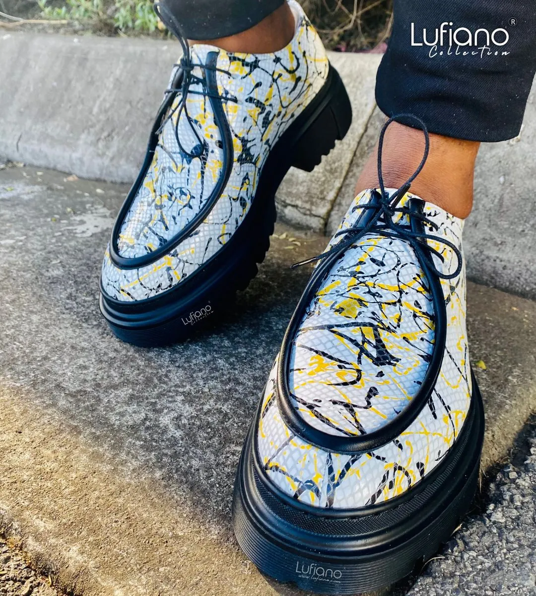 175- Lufiano Lace up: Yellow/Black