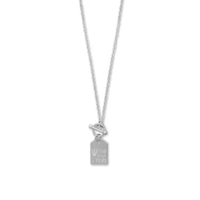 17" "Thank You Mom" Tag Toggle Necklace for Women