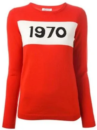 '1970' Knit Sweater in Red