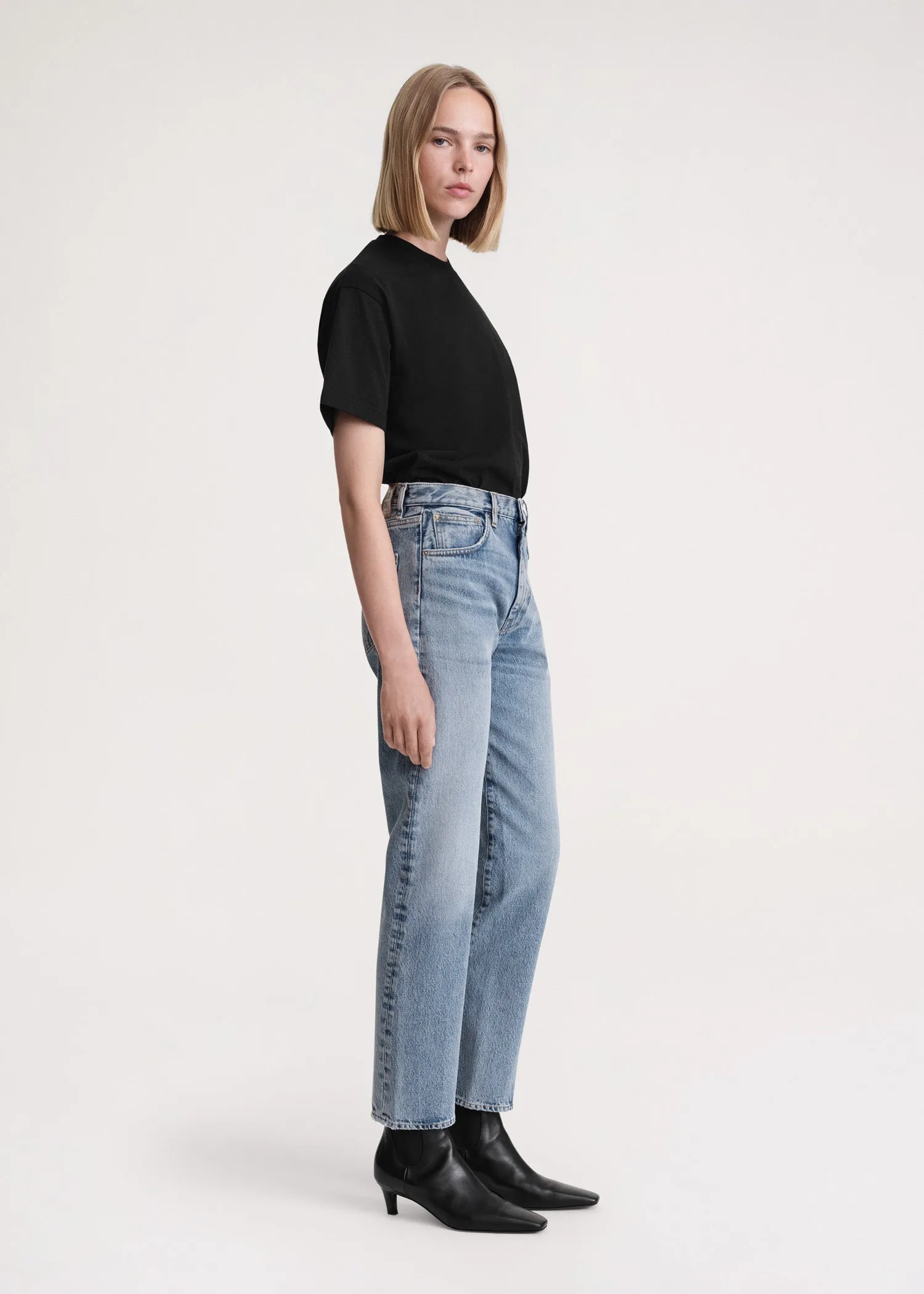 222232741 Twisted seam denim jean