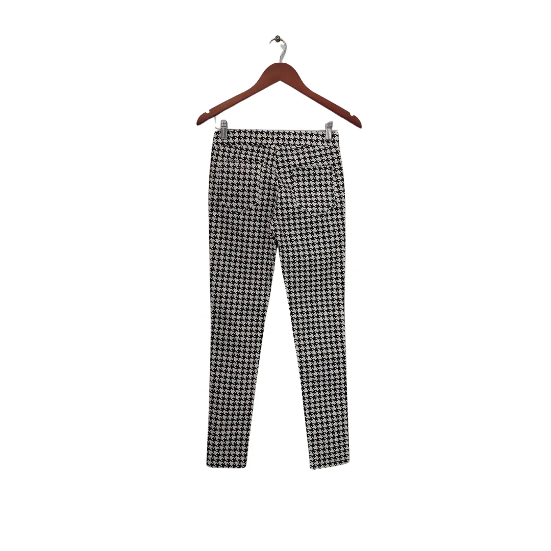 2XTREMEZ Black & White Houndstooth Print Pants | Gently Used |