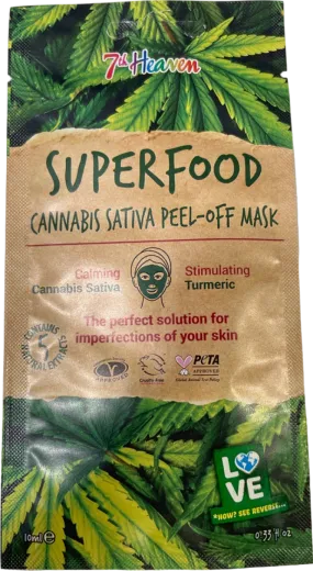 7th Heaven Superfood Cannabis Sativa Peel-Off Mask 10ml