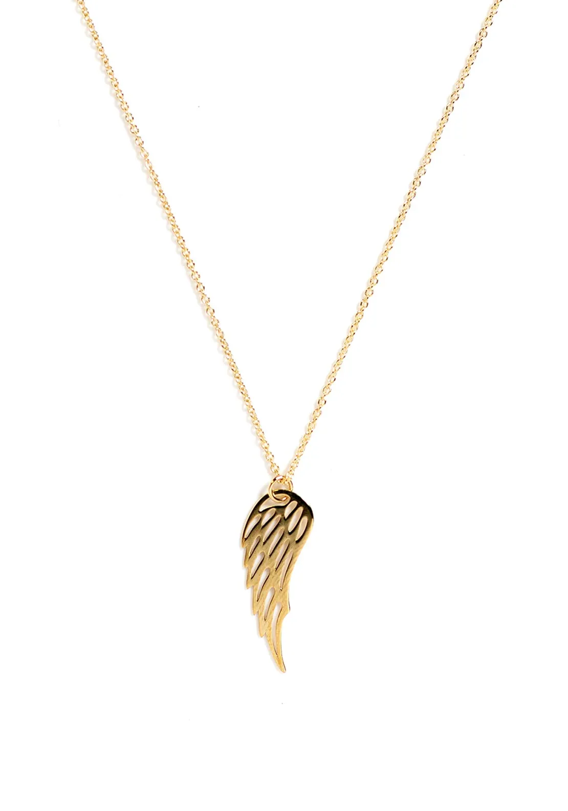 9 Carat Gold Angel Wing Necklace, Yellow Gold