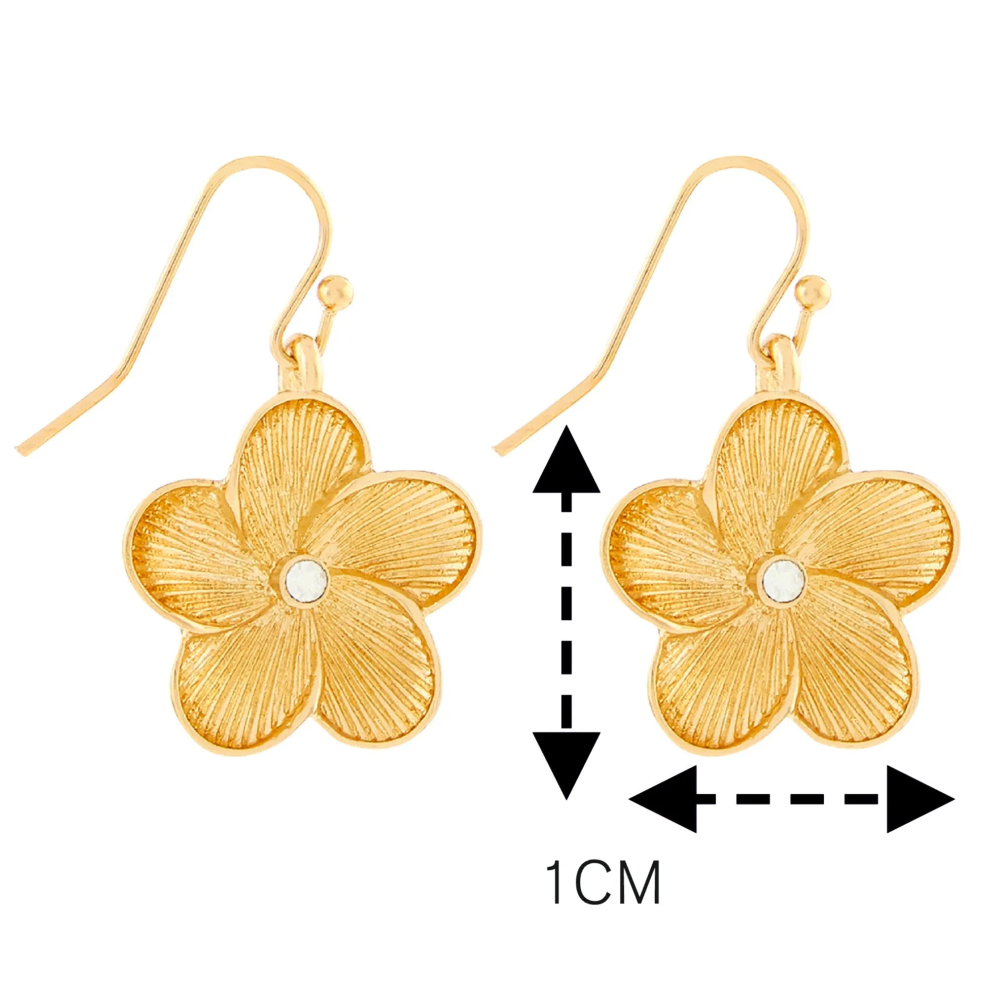 Accessorize London Flower Short Drop Earrings