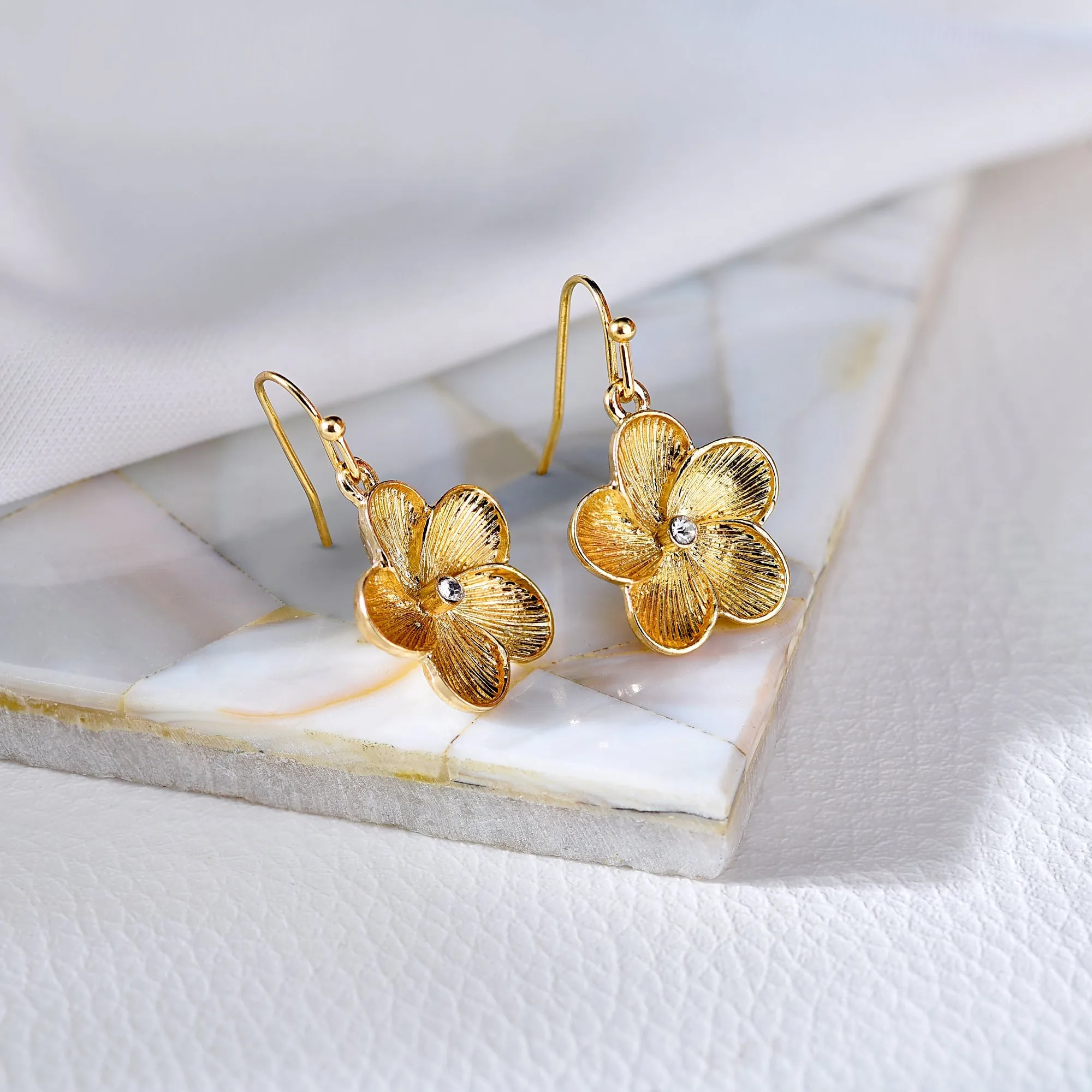 Accessorize London Flower Short Drop Earrings