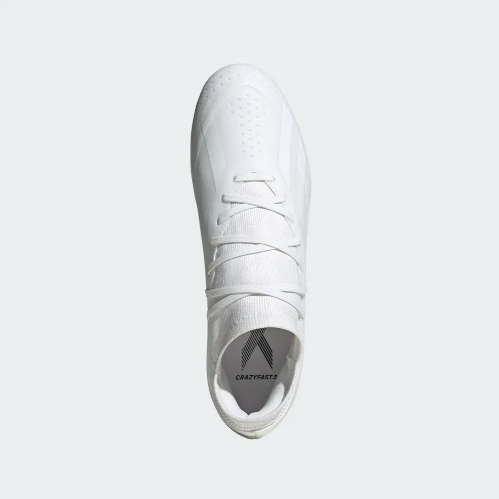 Adidas X Crazyfast.3 FG Football Boots (White/White/White)