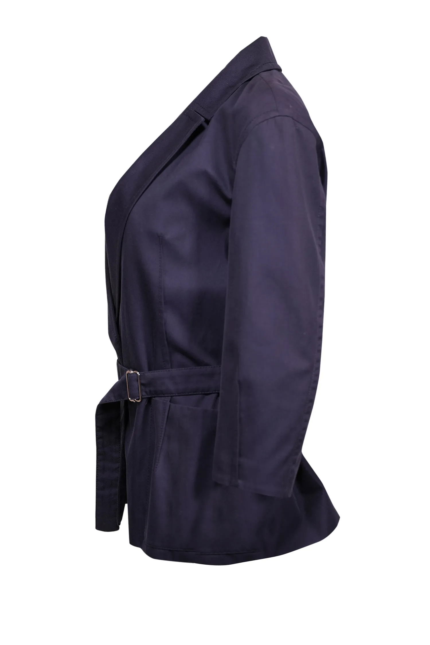 Agnona - Navy Blazer w/ Removable Belt Sz 4