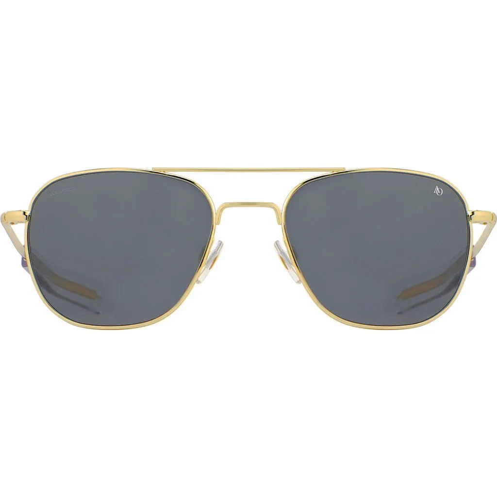 American Optical Big General Sunglasses | Gold/Glass Grey