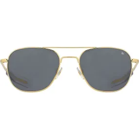 American Optical Big General Sunglasses | Gold/Glass Grey