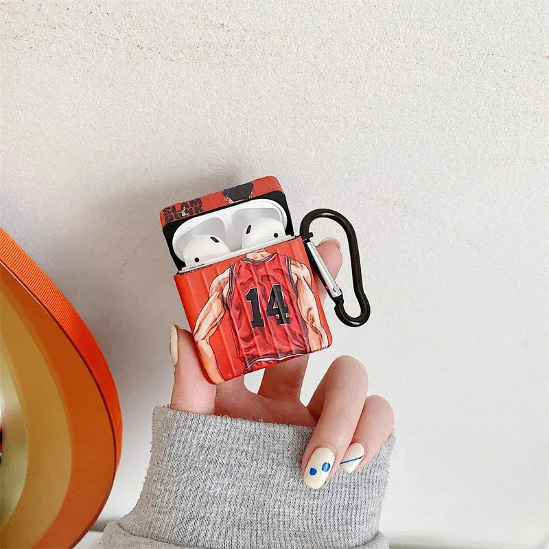 Anime Basketball Slam Dunk Earphone Case for Airpods 2 1 Keychain Case Headphone Protective Cover for Airpods Pro Case