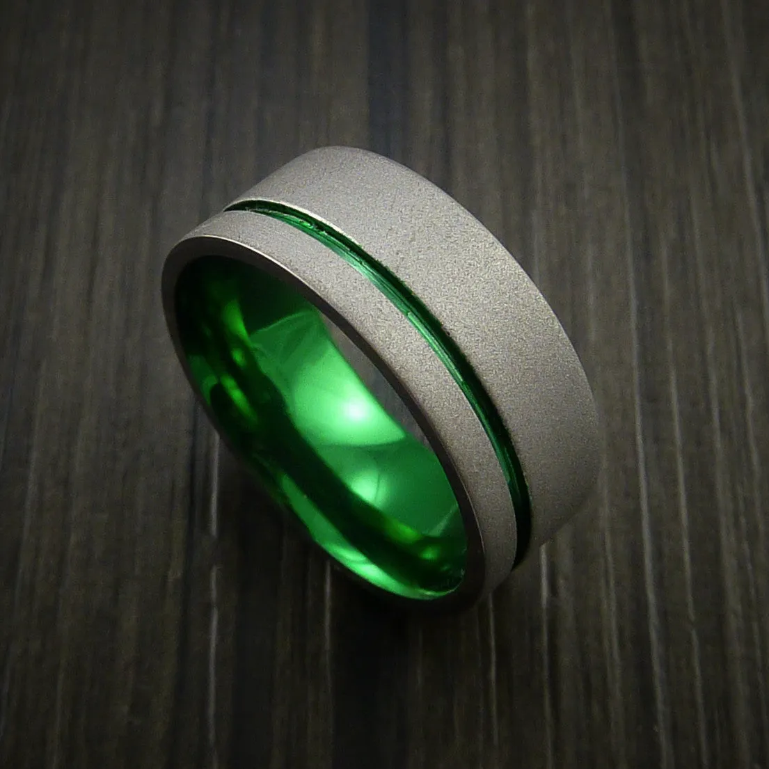 Anodized Titanium Wide Band Fine Jewelry Men's Ring