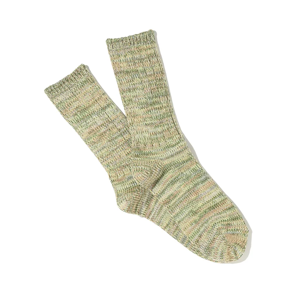 Anonymous Ism Khaki Green 5 Color Mix Crew Socks