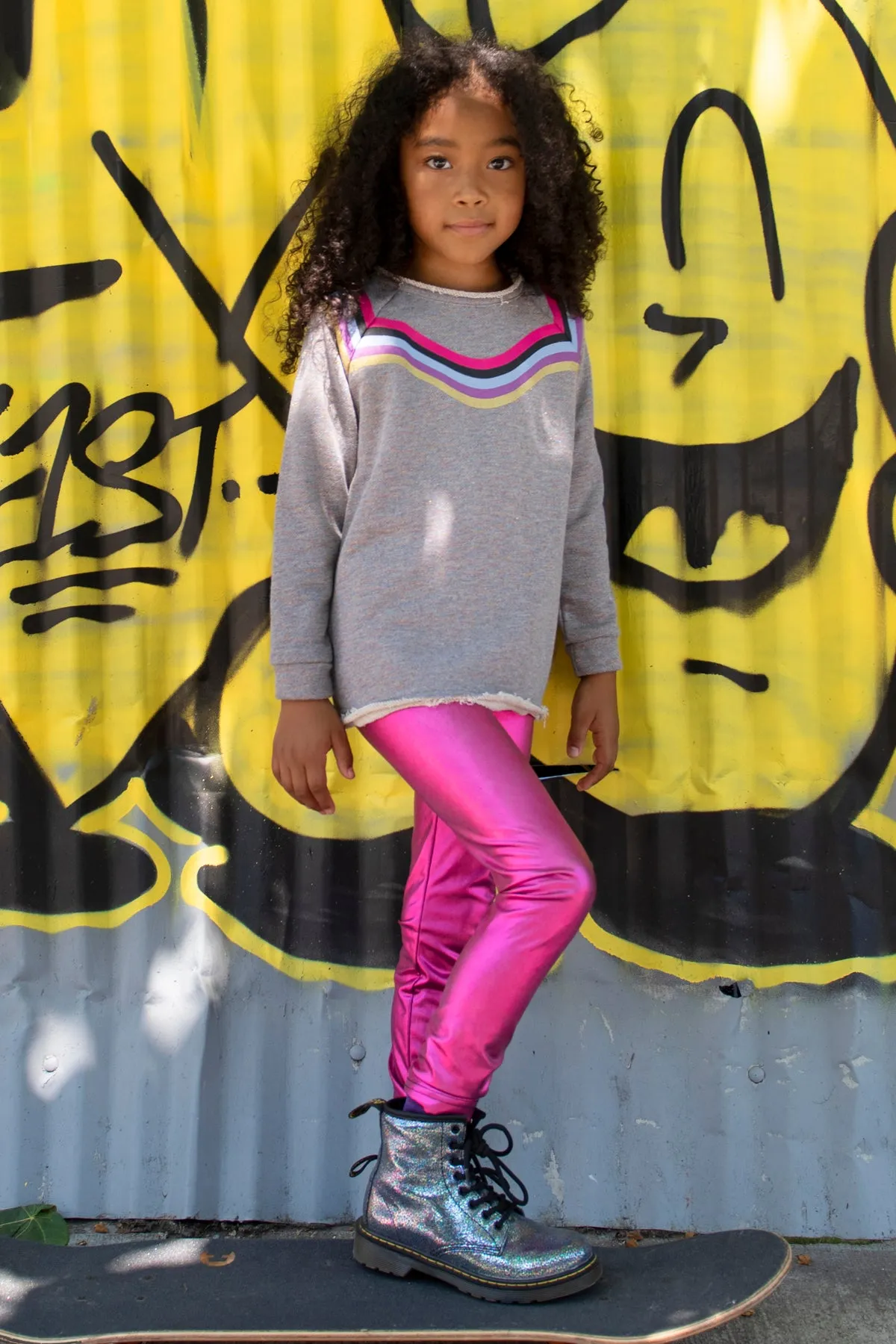 Appaman Metallic Fuchsia Girls Leggings