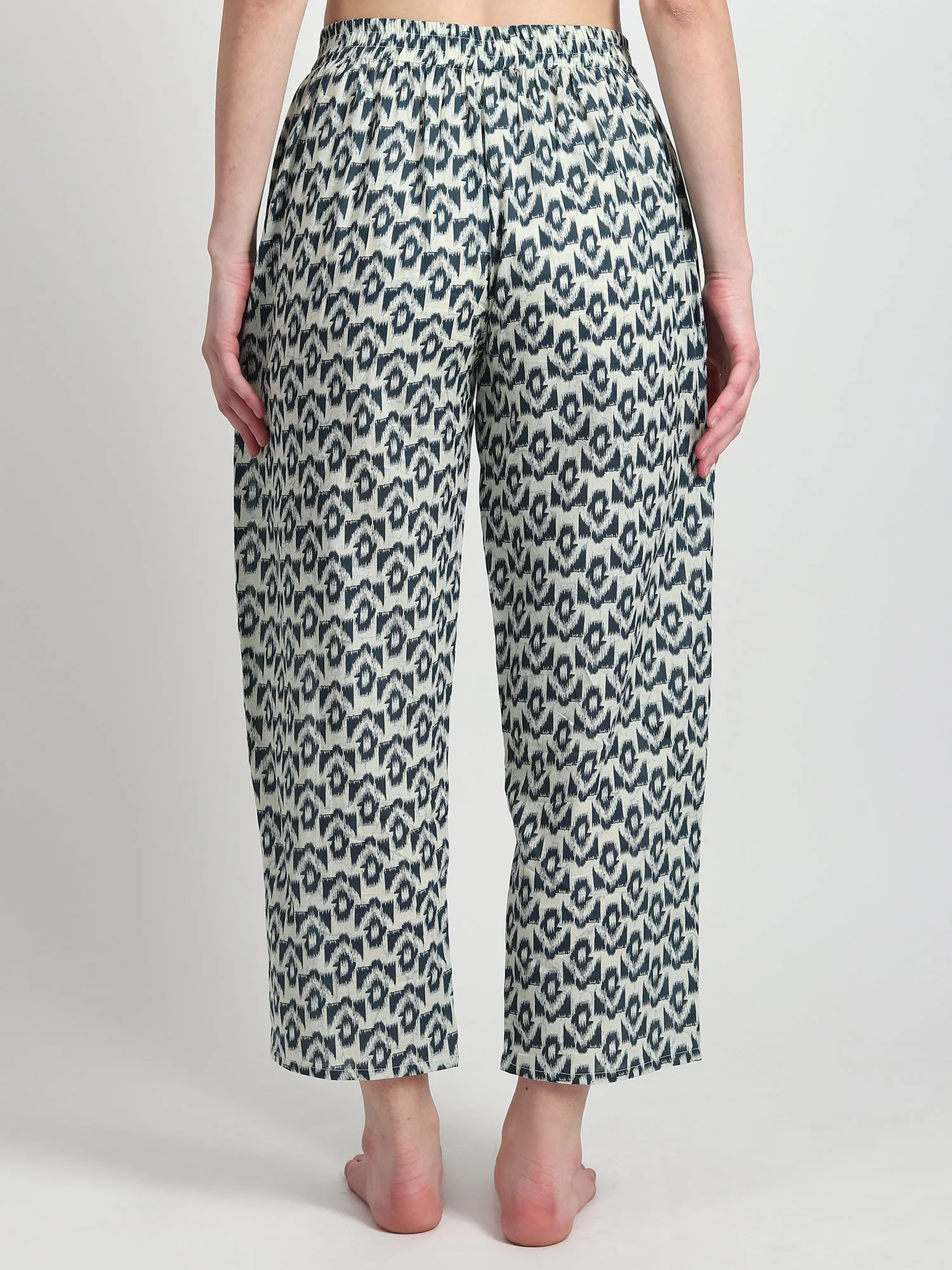 Ara Block Printed Cotton pants