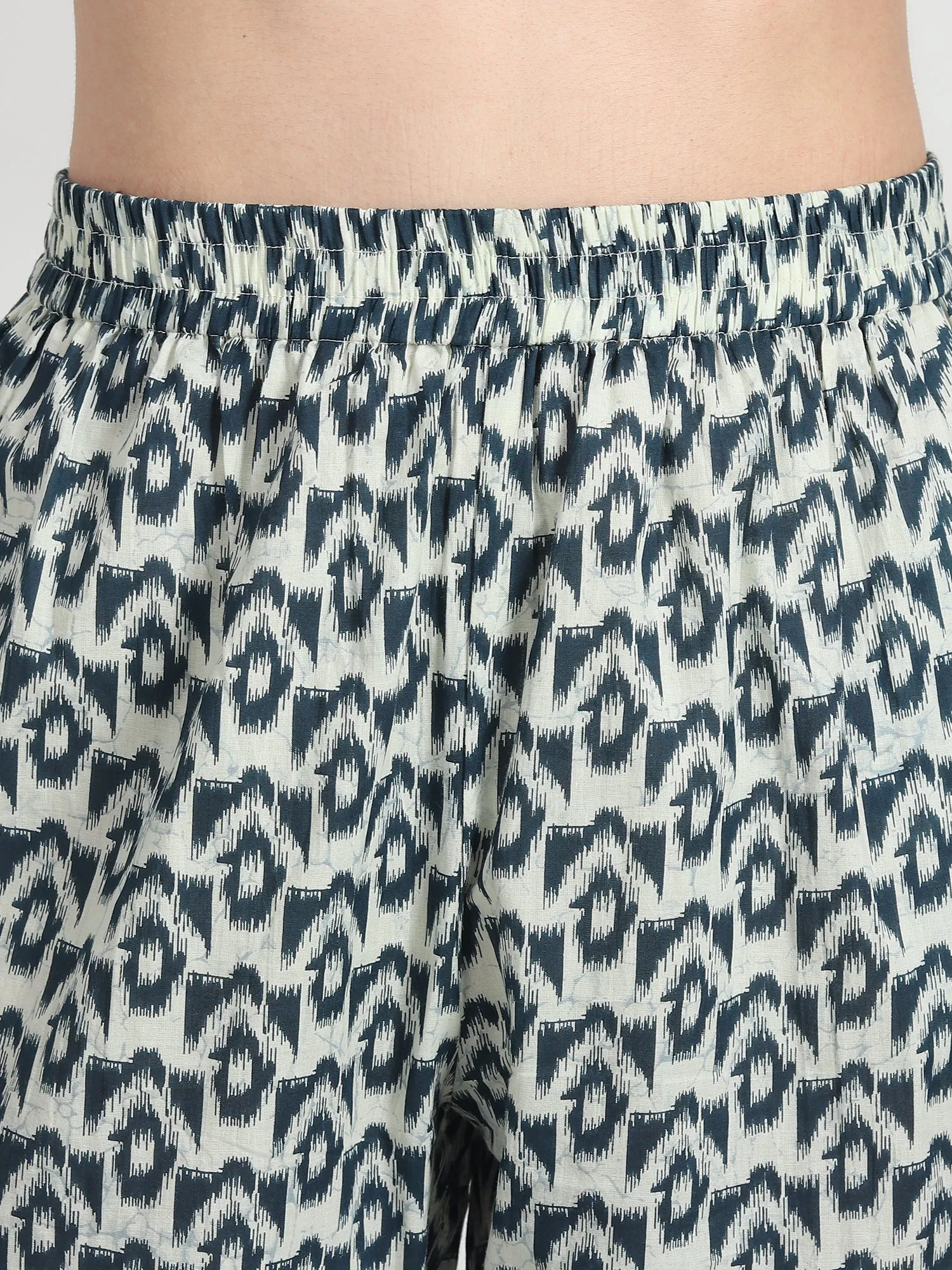 Ara Block Printed Cotton pants