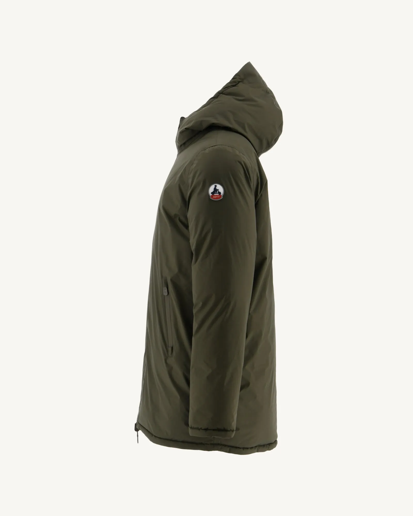 Army/Beige Warm hooded down jacket Toronto