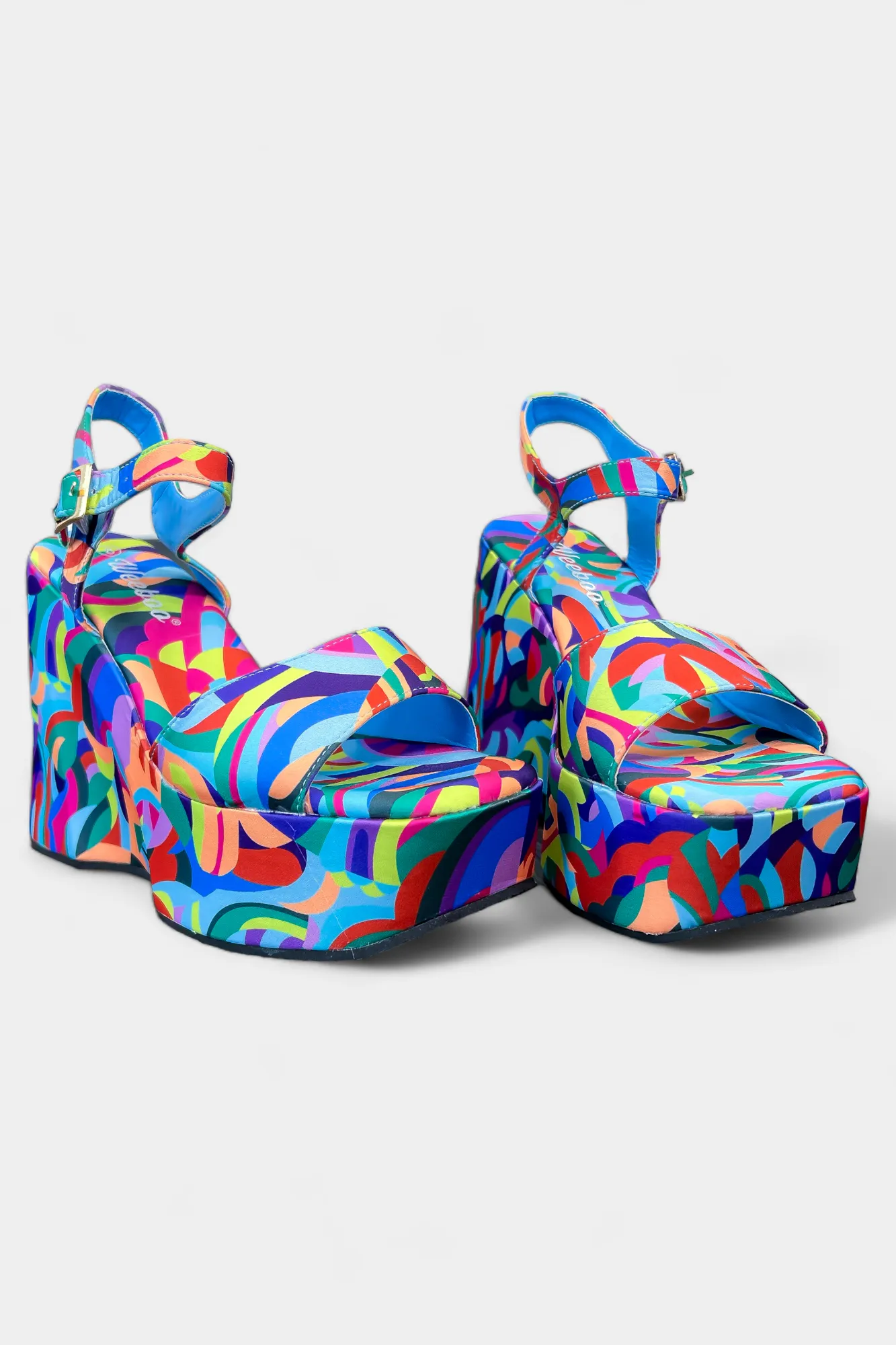 Art Abstract Platform Sandals