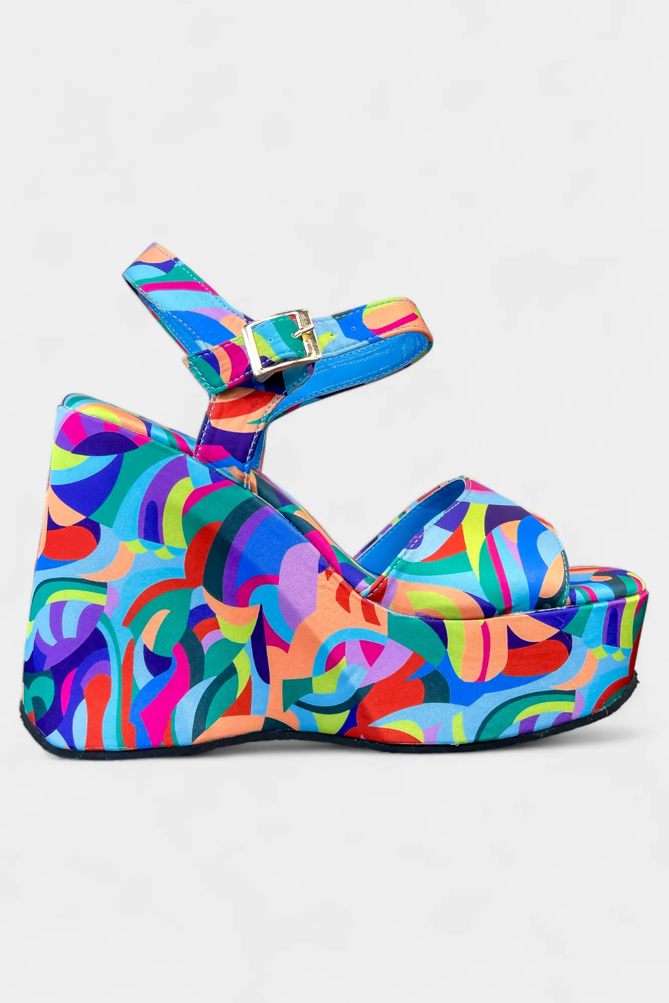 Art Abstract Platform Sandals