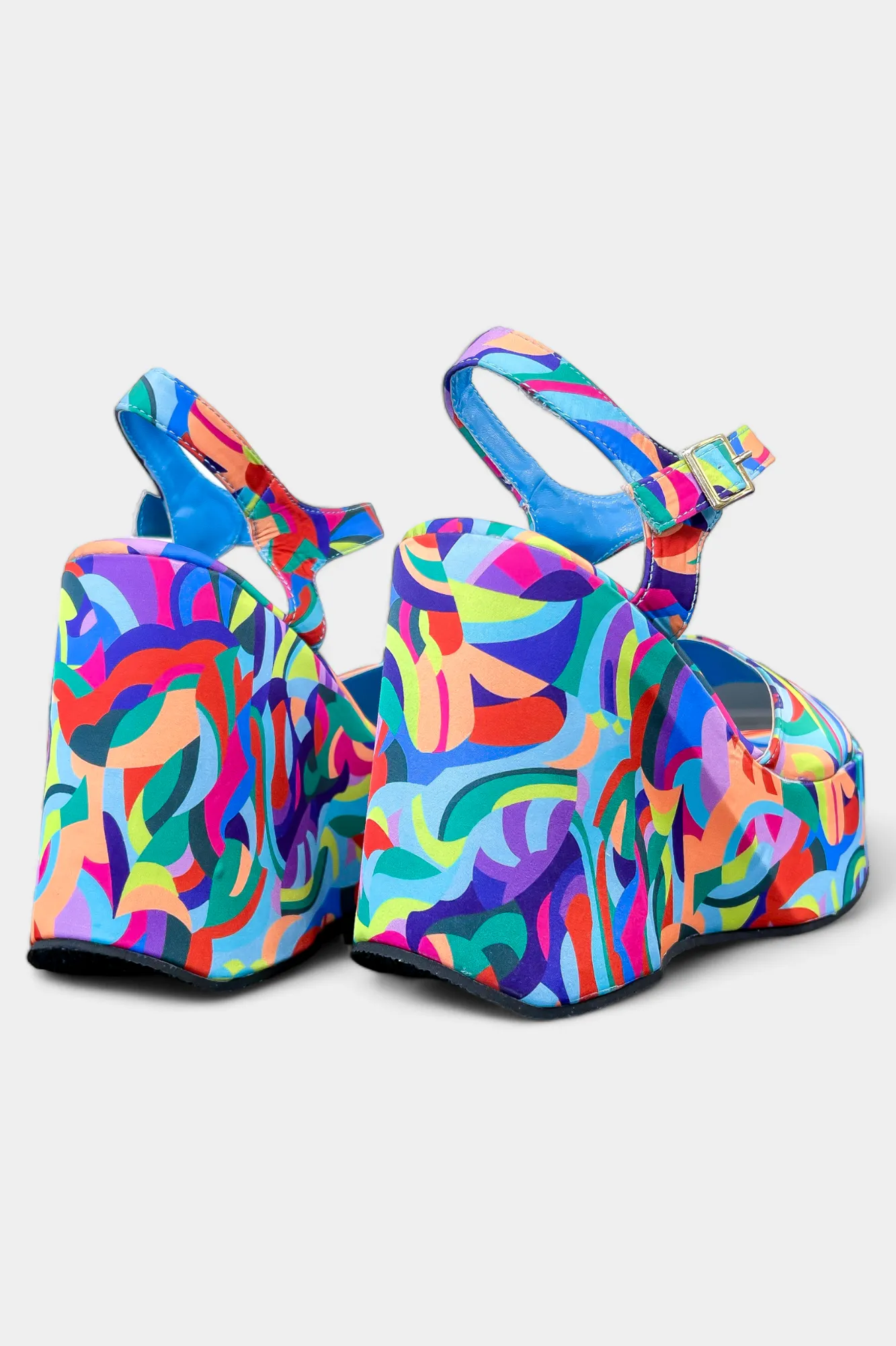 Art Abstract Platform Sandals