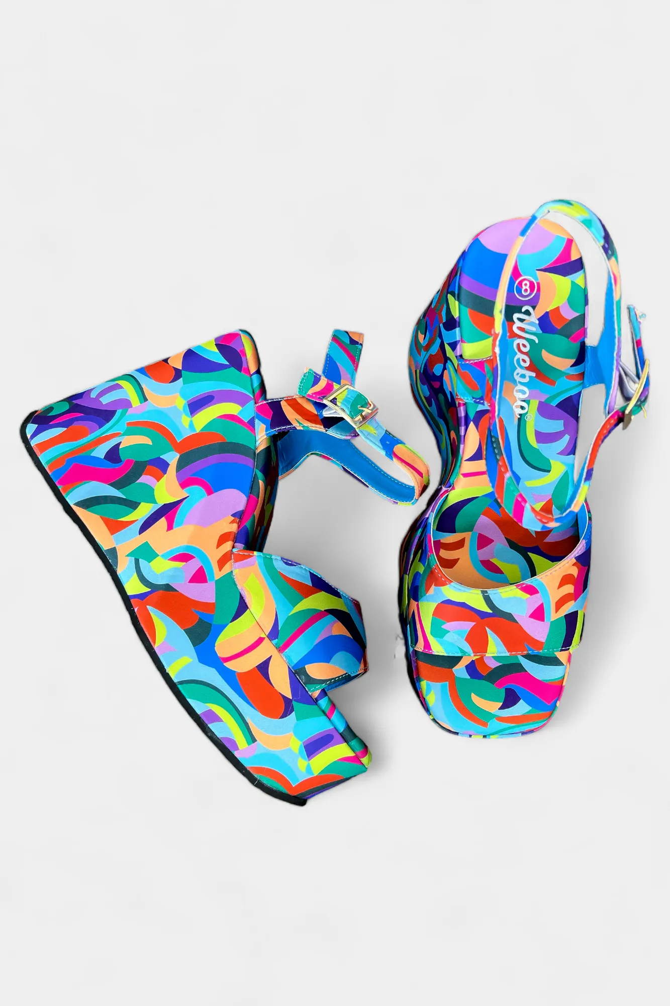 Art Abstract Platform Sandals