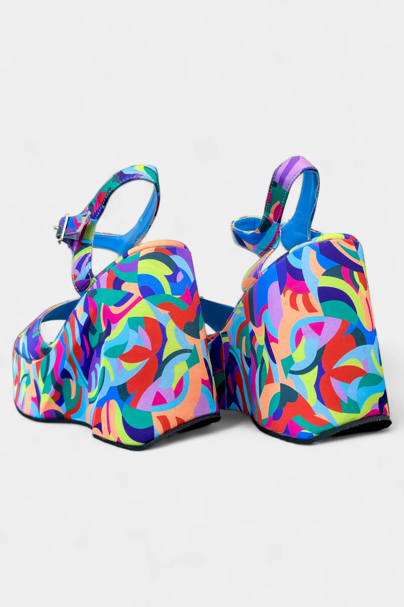 Art Abstract Platform Sandals