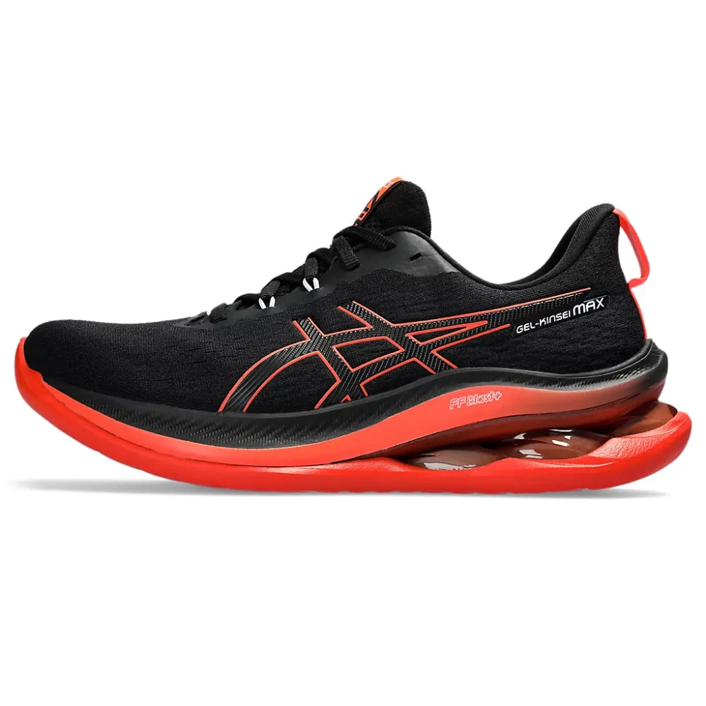 ASICS Men's Gel-Kinsei Max Running Shoe (Black/Sunrise Red)