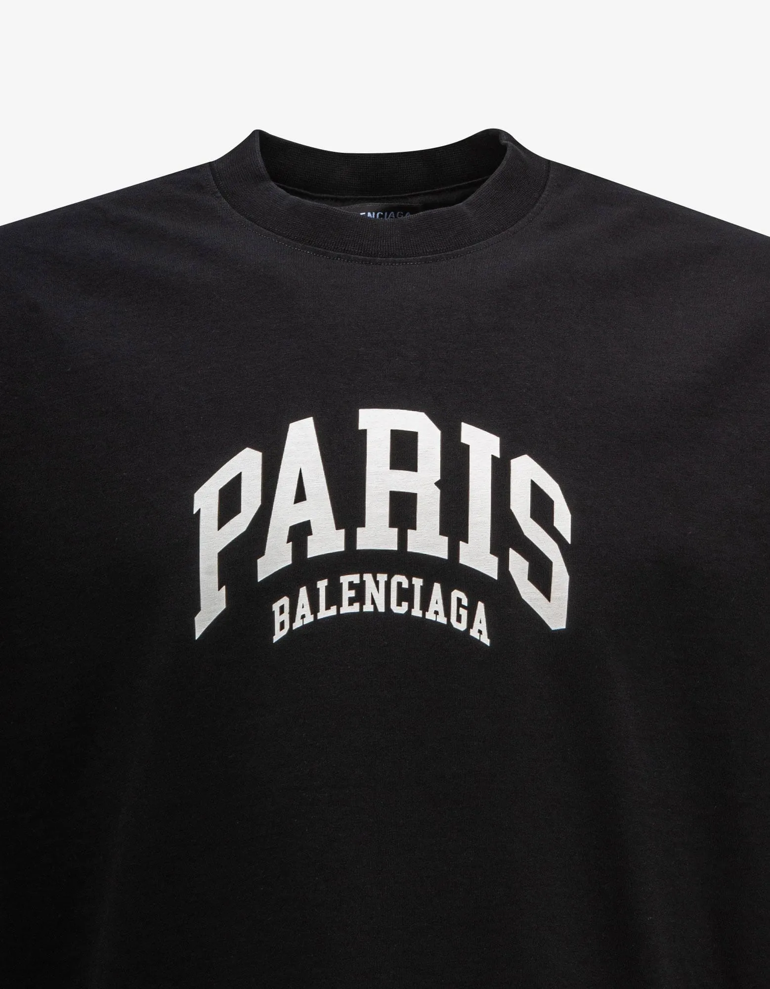 Balenciaga Black Cities Paris Medium Fit T-Shirt