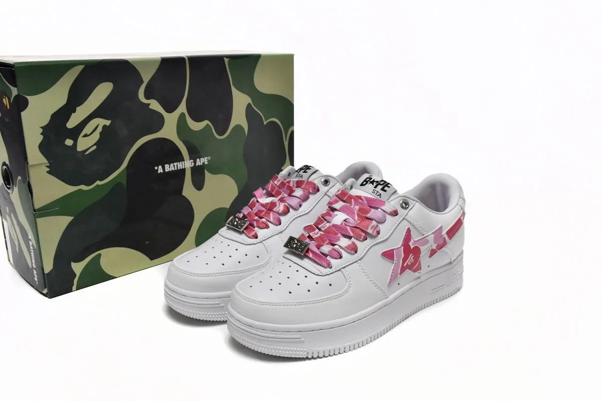 BAPE STA " CAMO WHITE PINK "