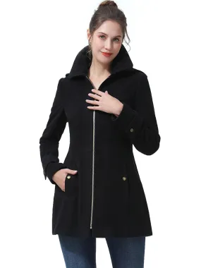 BGSD Women Bao Hooded Wool Coat