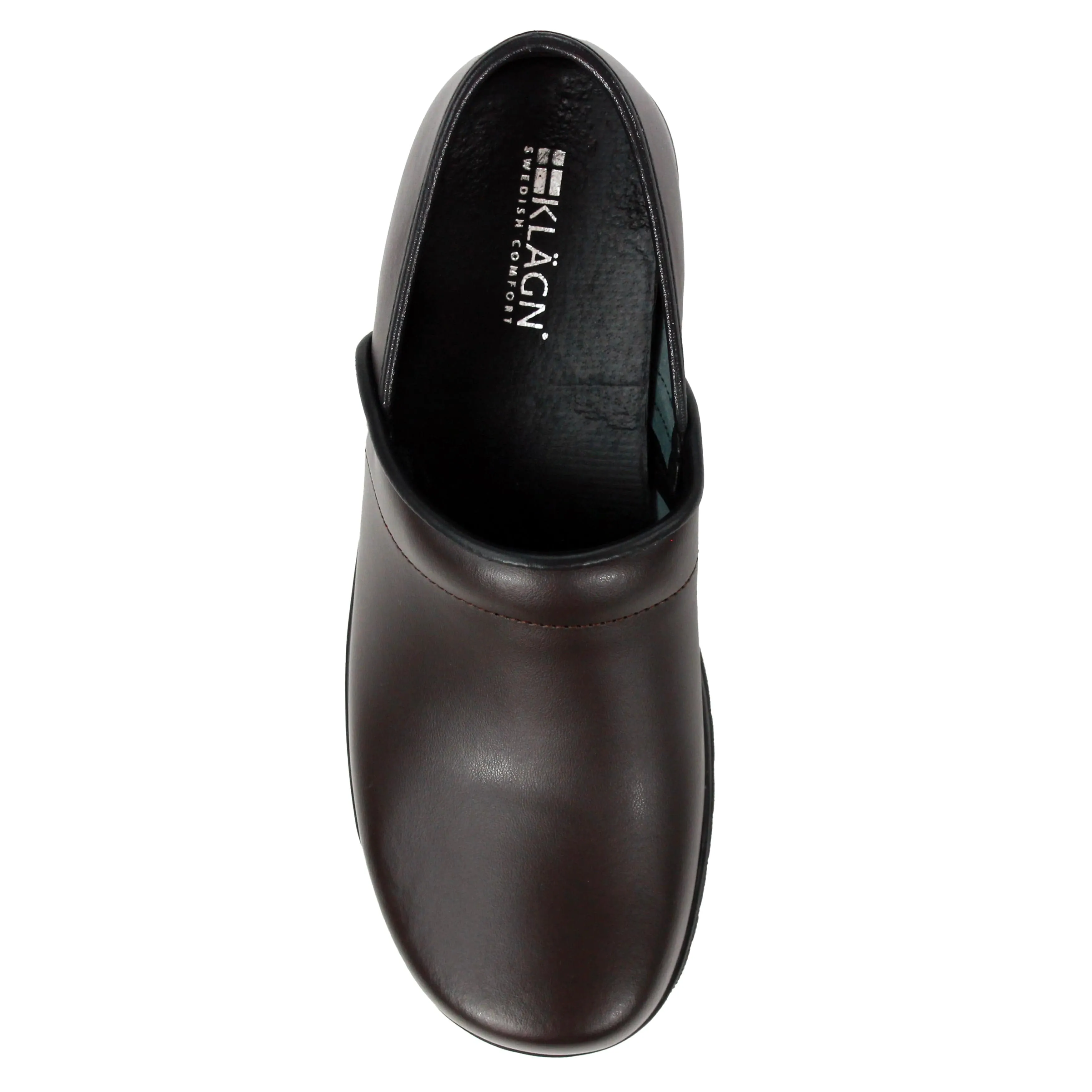 BJORK Flex Pro Closed Back Brown Leather Clogs