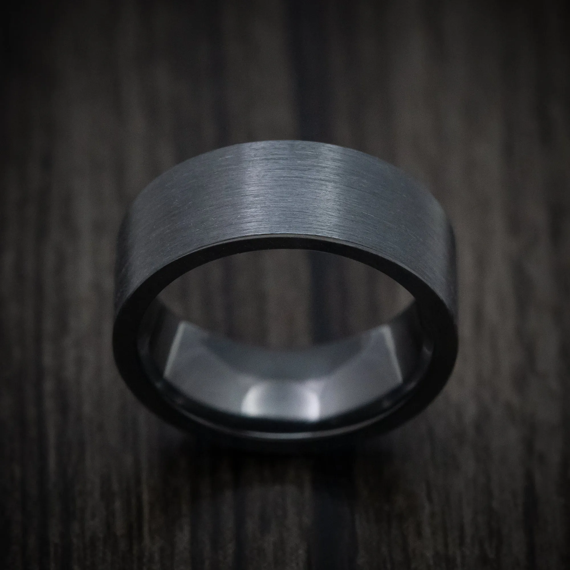 Black Titanium Men's Ring Custom Made Band