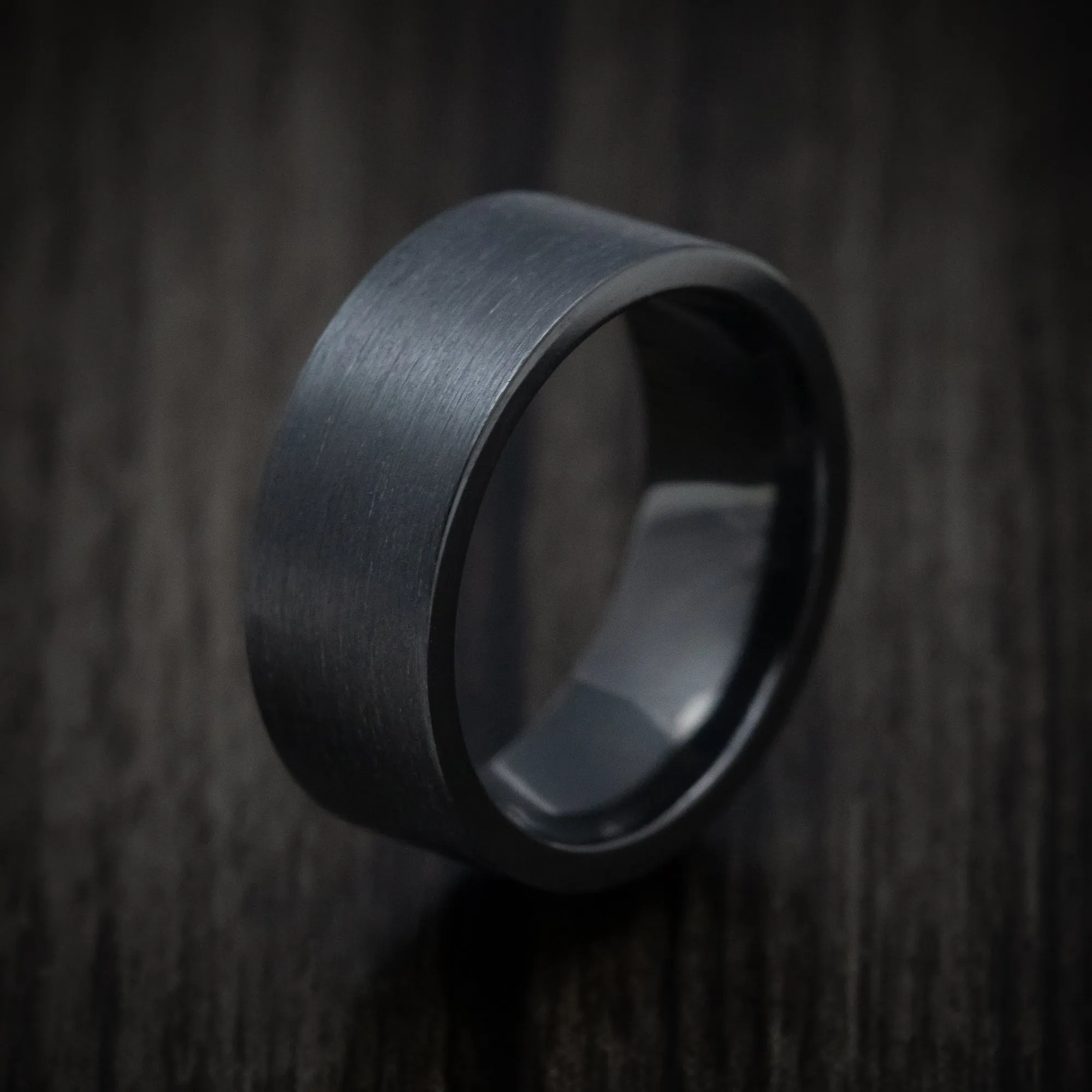 Black Titanium Men's Ring Custom Made Band