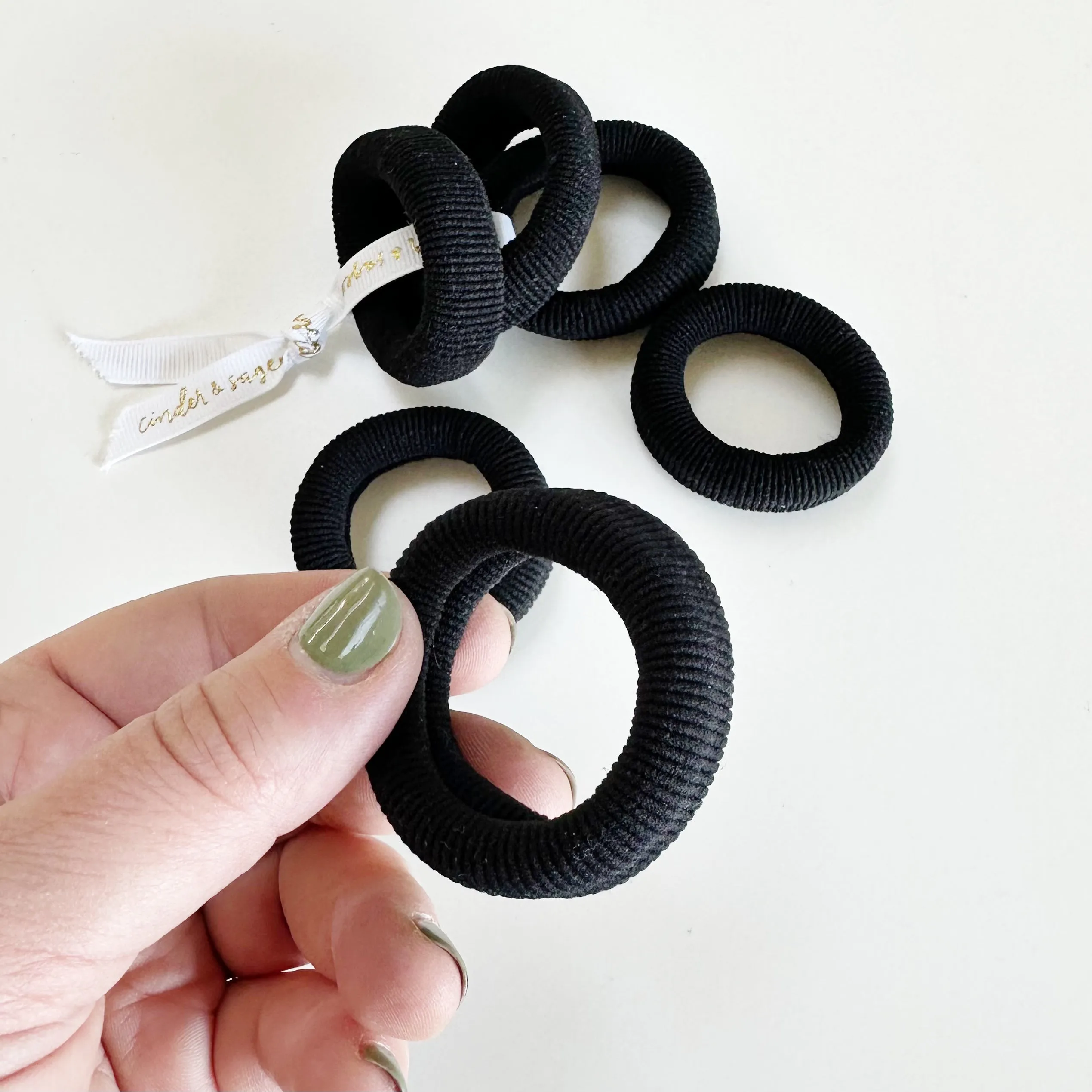 “Blackout” Thick Hair Elastics