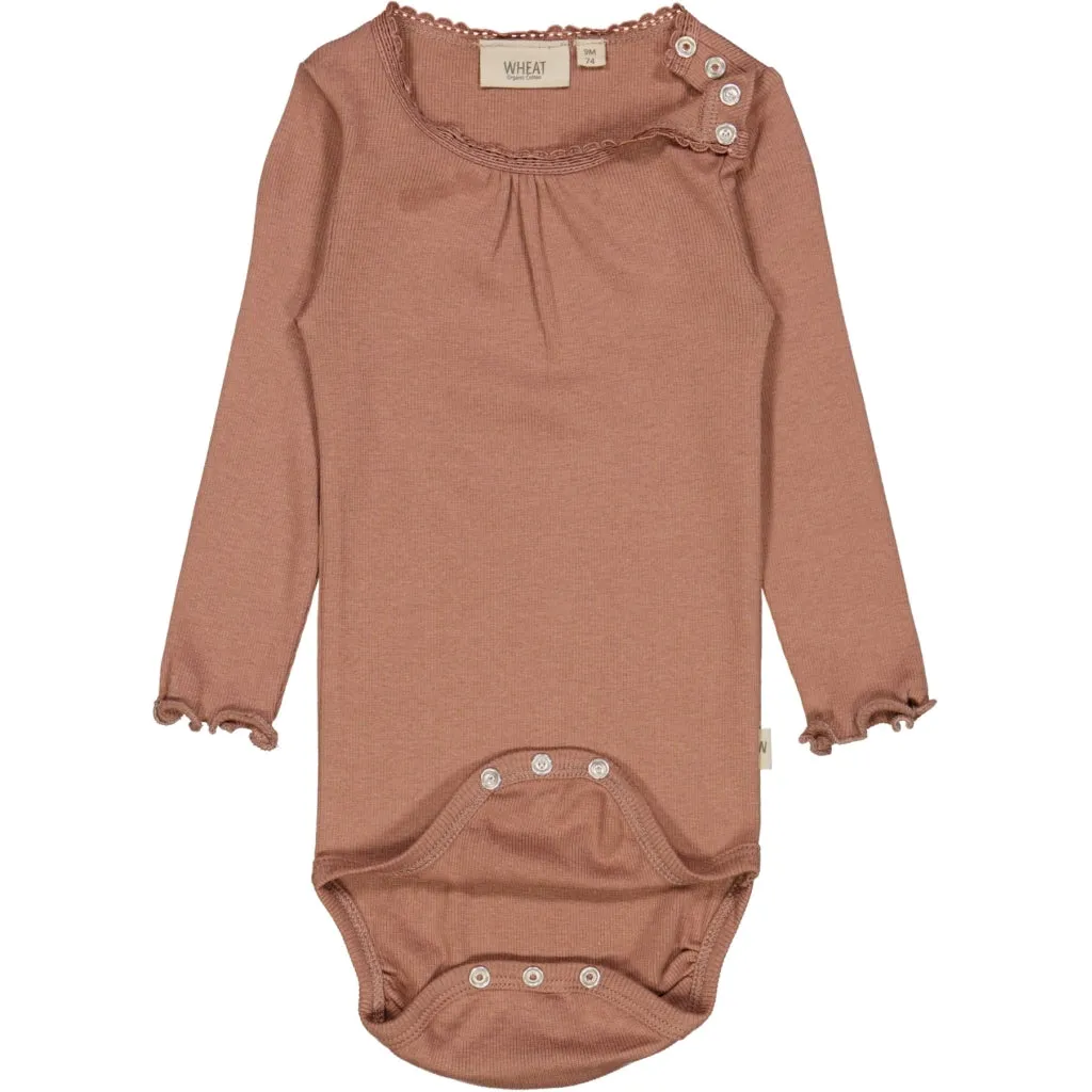 Body Rib Lace LS - vintage rose