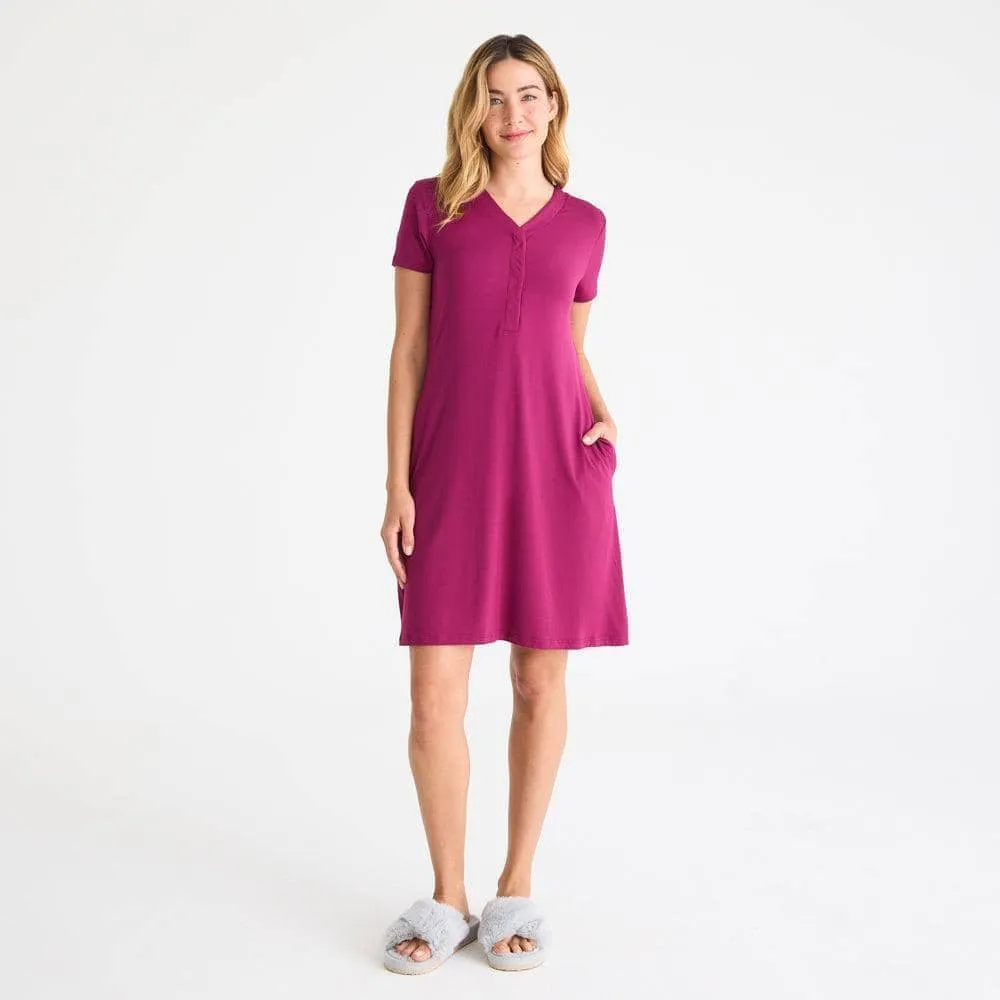 bordeaux modal magnetic blissful short sleeve sleep shirt