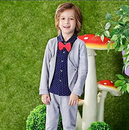 Boys Gentleman Bow Tie Suit 2 Pcs Set