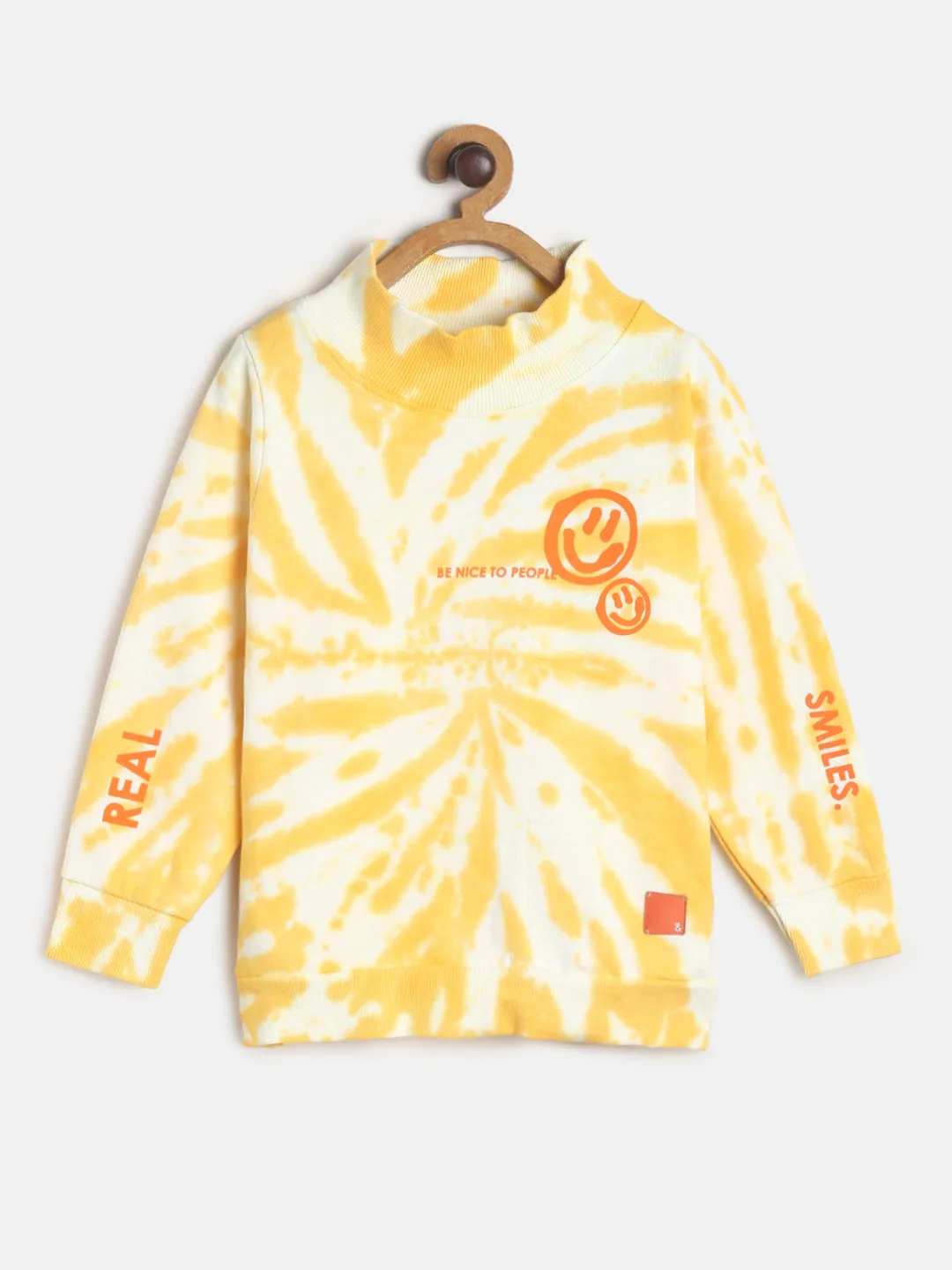 Boys Yellow Tie Dye Sweatshirt