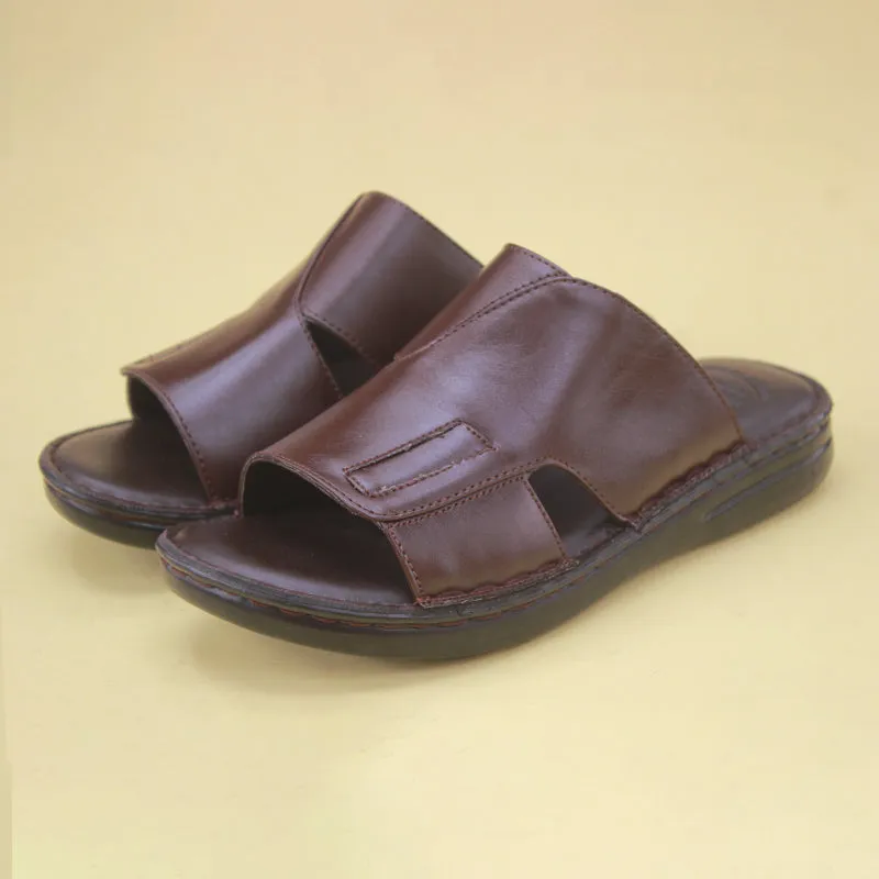 Brown medicated slippers