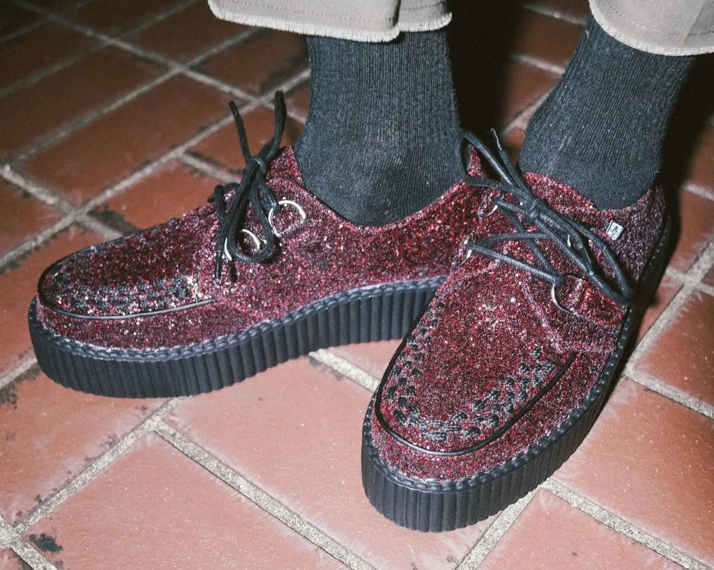 Burgundy Glitter Viva Mondo Creeper