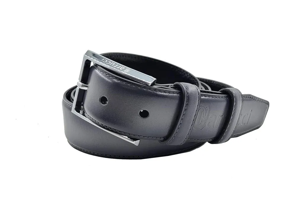 Burnished Calfskin Leather Belt