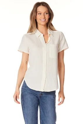 BUTTON FRONT COLLAR SHIRT