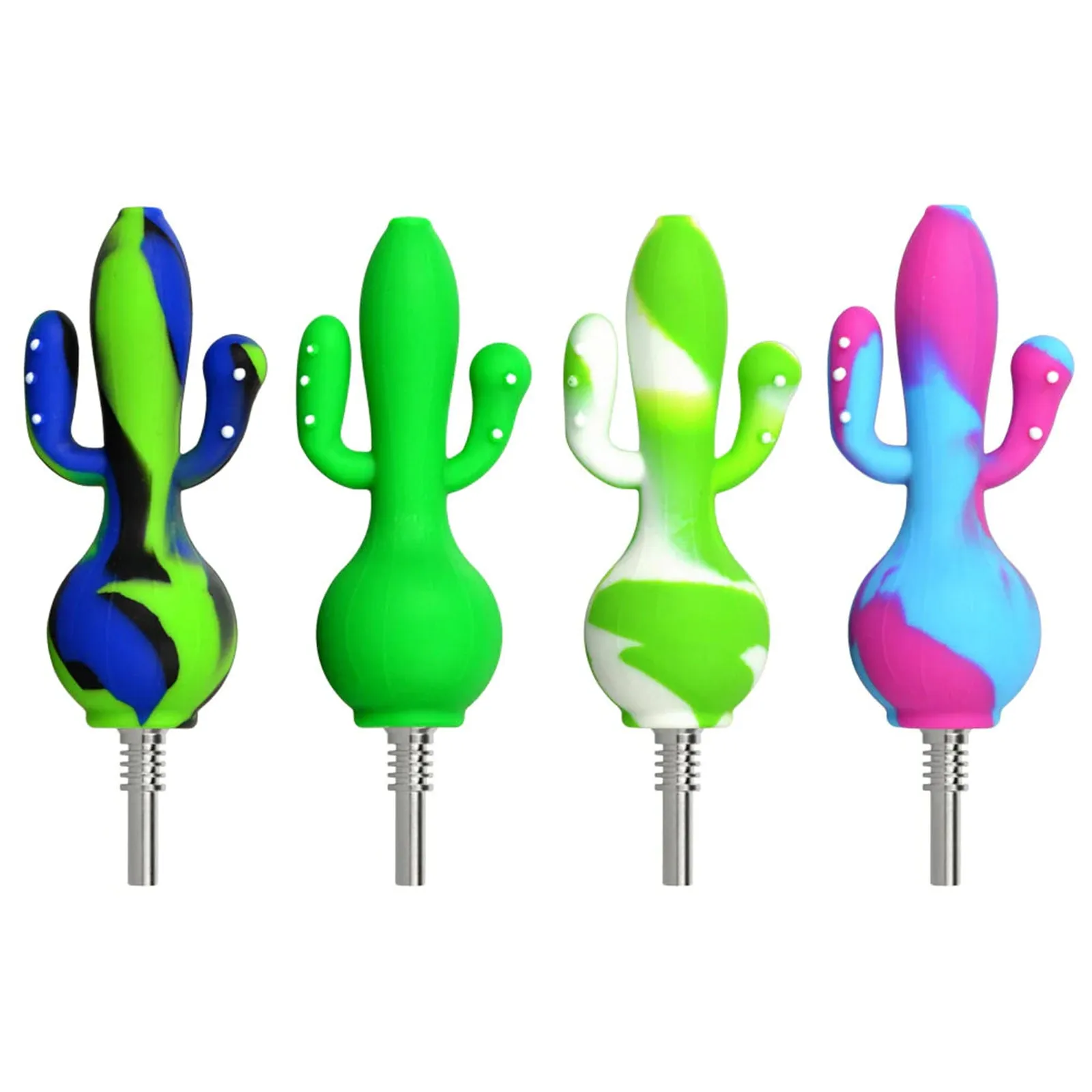 Cactus Silicone Honey Straw Dab