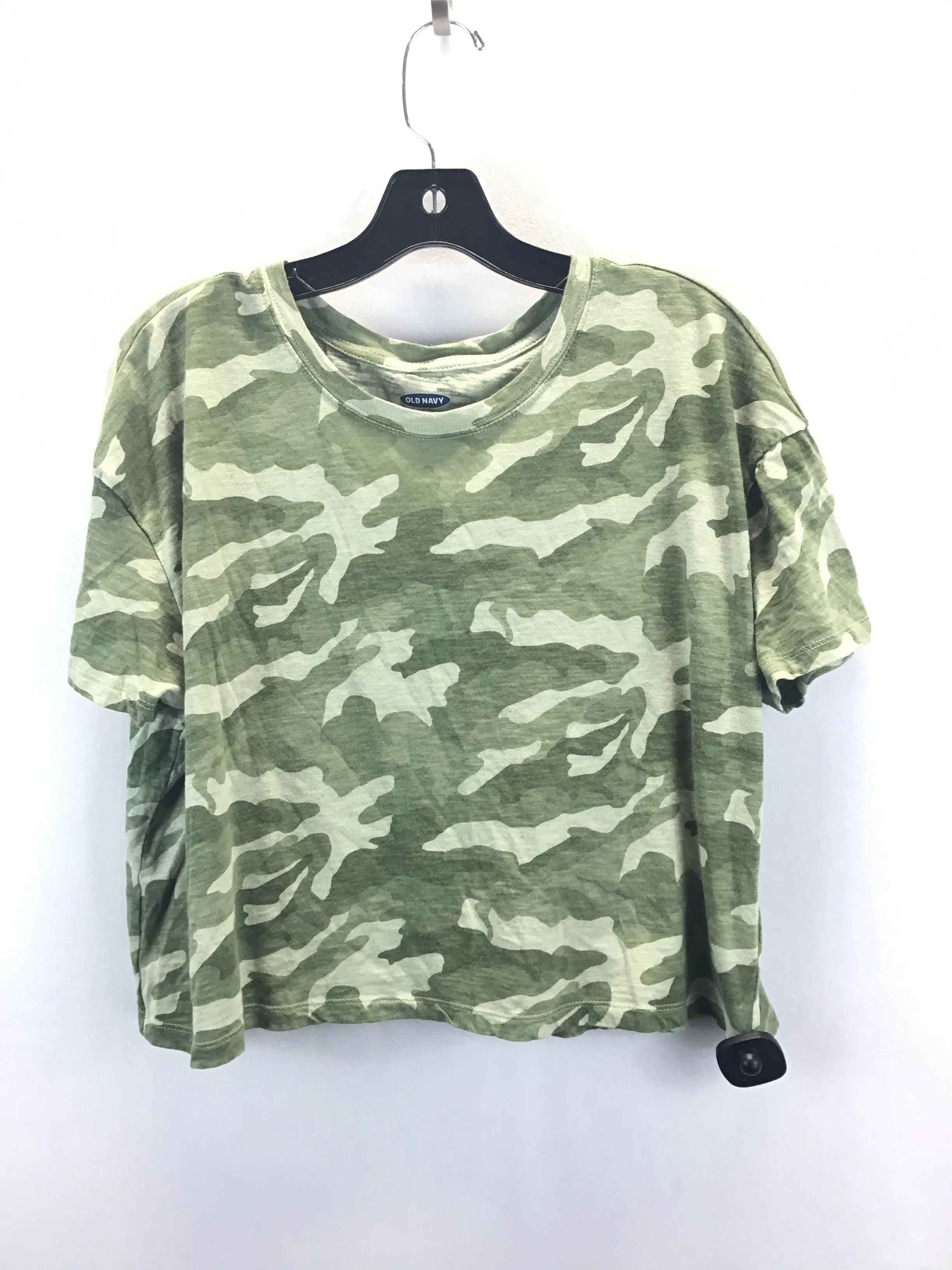 Camouflage Print Top Short Sleeve Old Navy, Size L